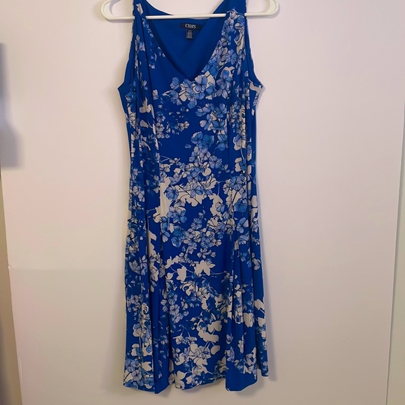 Chaps Dresses Chaps Blue Floral Dress Poshmark